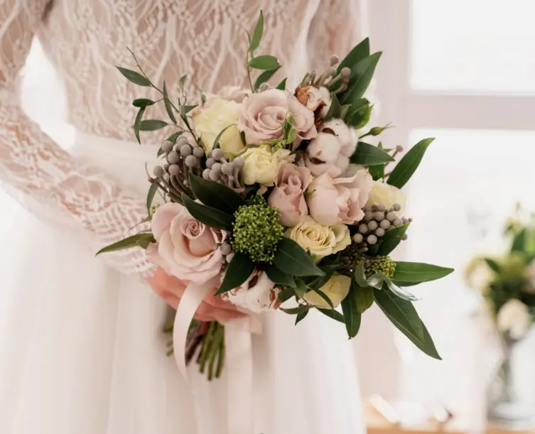 دسته گل شیک برای مراسم عقد