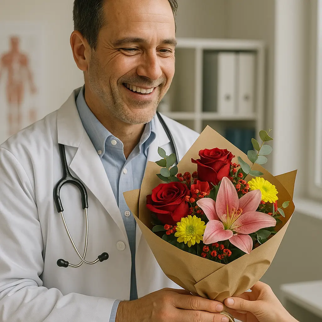 باکس گل خاص برای تشکر از پزشک یا استاد