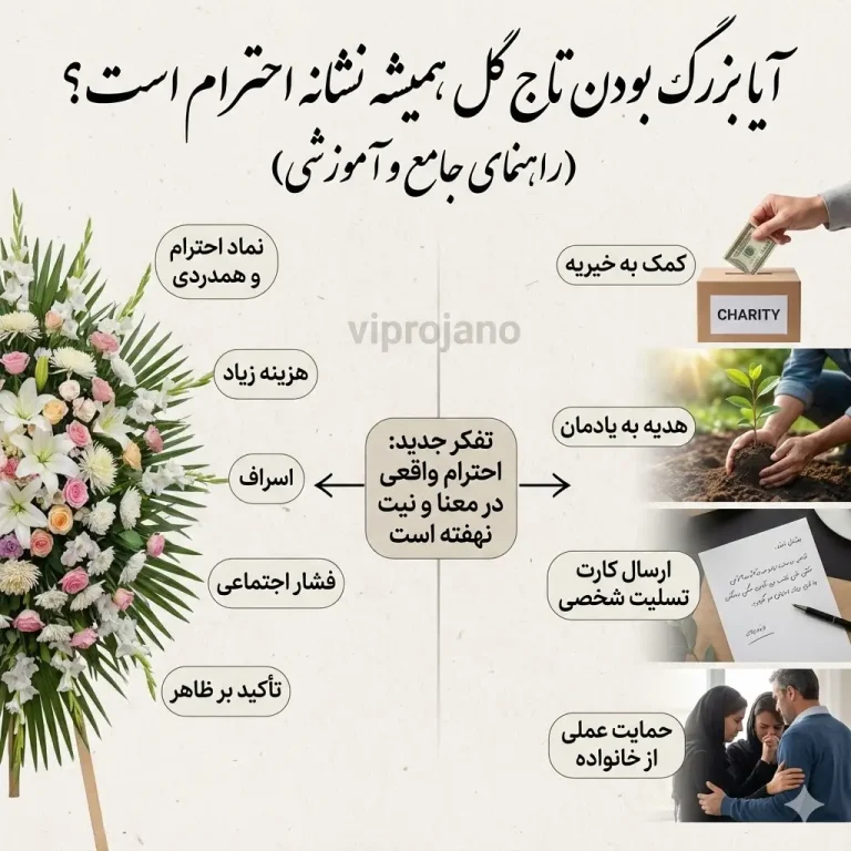 بزرگ بودن تاج گل