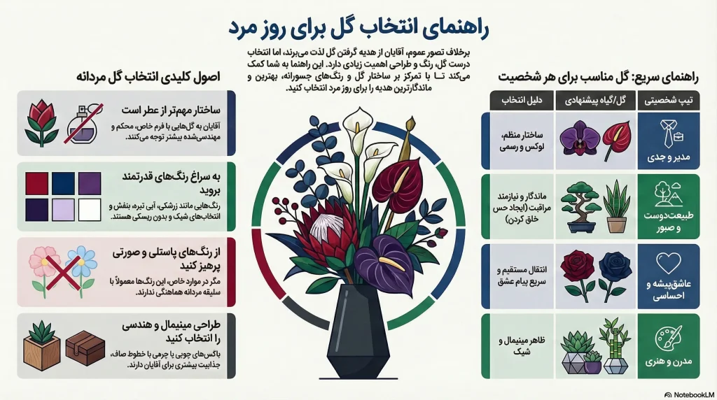 راهنمای انتخاب گل برای روز مرد